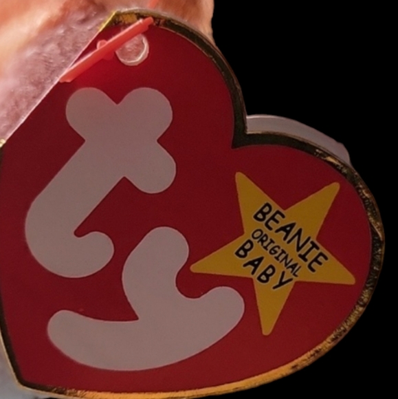 RARE Retired TY Beanie Baby "Peace" the Rainbow Tie-Dye Peace Bear ☮️🌈🐻 - Picture 4 of 7